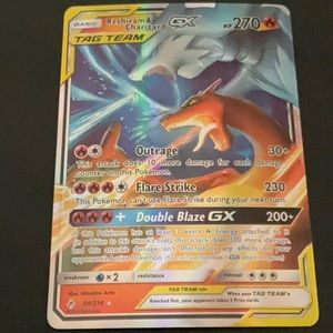 Pokémon Card Reshiram & Charizard Tag Team Pokémon Unbroken Bonds